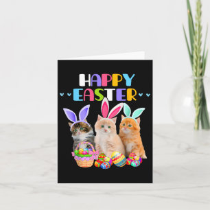 Frohe Ostern Tag Hase Katze Eier Bysket Männer Fra Karte