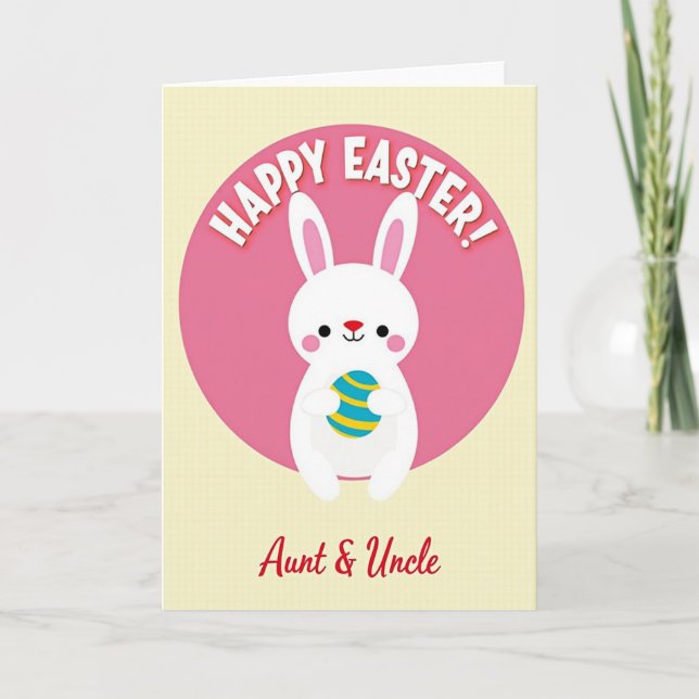 Frohe Ostern Tante Onkel Karte (Vorderseite)