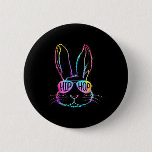 Frohe Ostern Tie Dye Bunny Sungles Hip Hop Männer Button