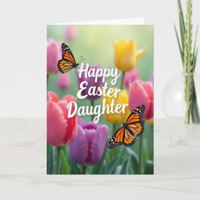 Frohe Ostern Tochter Kunstkarte Karte (Vorderseite)