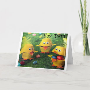 FROHE "OSTERN" UND "FRÜHLING" FÜR ****MEINEN ZWILL KARTE