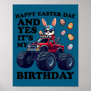 Frohe Ostern und herzlichen Glückwunsch zum Geburt Poster
