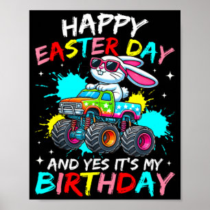 Frohe Ostern und ja, ich habe Geburtstag Truck Bun Poster
