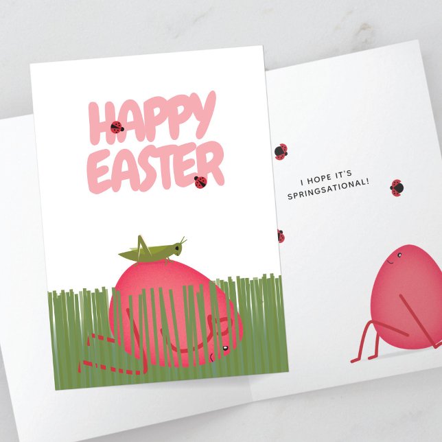 Frohe Ostern Verstecktes Ei | Frühlings Szene Karte (Von Creator hochgeladen)
