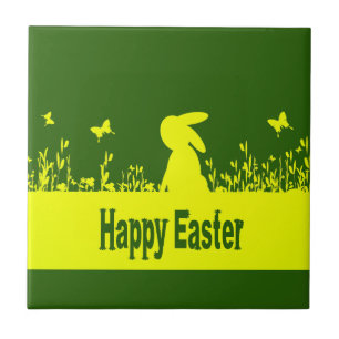 Frohe Ostern, verträumter Hase Fliese