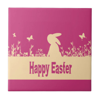 Frohe Ostern, verträumter Hase Fliese