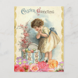 Frohe Ostern Vintage Eier Personalisierte Postkart Feiertagspostkarte