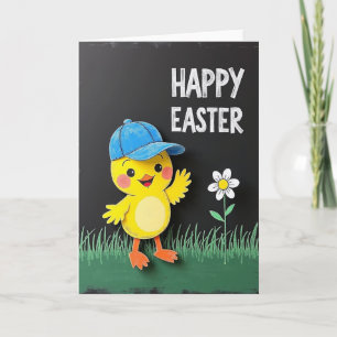 Frohe Ostern Vogel Schiefertafel Karte
