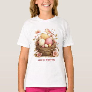 Frohe Ostern Vogelnest Eier Vogel T-Shirt