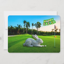 Frohe Ostern von dem Lowcountry Golfball-Hasen Feiertagskarte