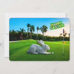 Frohe Ostern von dem Lowcountry Golfball-Hasen Feiertagskarte