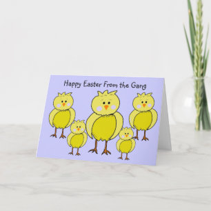 Frohe Ostern von der Bande Feiertagskarte