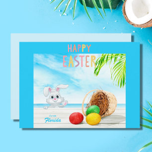 Frohe Ostern von der tropischen Küste Floridas Feiertagskarte