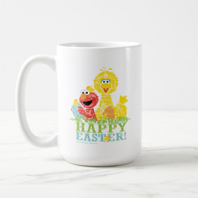 Frohe Ostern von Elmo & Big Bird Kaffeetasse (Links)