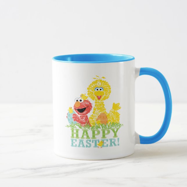 Frohe Ostern von Elmo & Big Bird Tasse (Rechts)