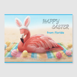 Frohe Ostern von Florida Flamingo Magnetkarte