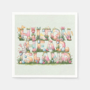 Frohe Ostern von Hilton Head Island Paper Serviette
