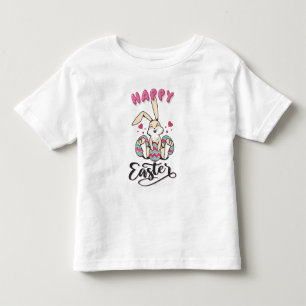 Frohe Ostern von liebenswürdigen Osterhasen Kleinkind T-shirt
