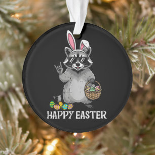 Frohe Ostern Waschbär Hase Ornament