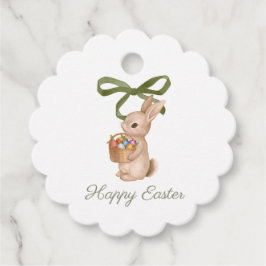 Frohe Ostern Wasserfarben-Hase Geschenkanhänger