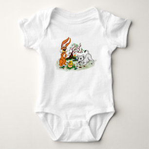 Frohe Ostern! Welpe, Küken, Hase Baby Strampler