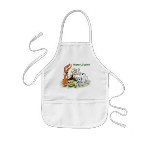 Frohe Ostern! Welpe, Küken, Hase Kinderschürze