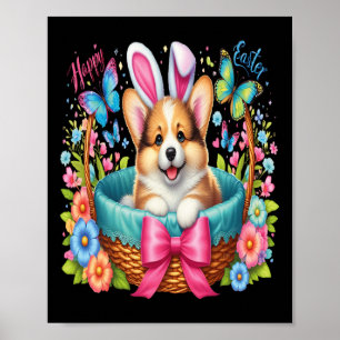 Frohe Ostern Welsh Corgi Hunde Liebhaber Oster Has Poster