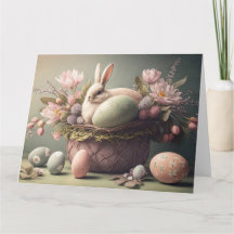 Frohe Ostern Wünsche Pastell-Illustration Karte