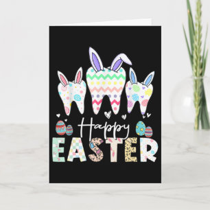 Frohe Ostern Zähne Zahn Kaninchen Ohren Dental Zah Karte
