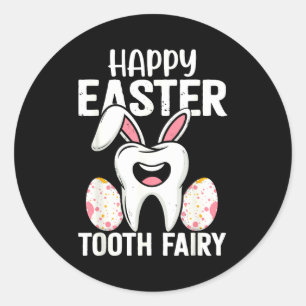 Frohe Ostern Zahnfee Zahnarzt Dentalhygienikerin Runder Aufkleber