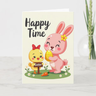 Frohe Ostern Zeitkarte Karte
