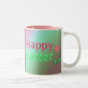 Frohe Ostern Zweifarbige Tasse