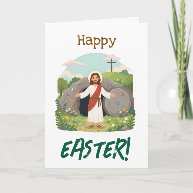 Frohe Osternzeit Beste Wünsche Karfreitag Dankeskarte (Vorderseite)