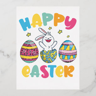 Frohe Ostertag Folien Feiertagspostkarte