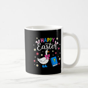 Frohe Ostertag Gans Kokette Schleife Eier Hase Kaffeetasse