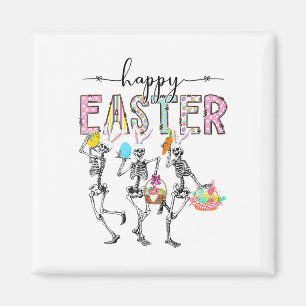 Frohe Ostertag Skelett Hase Ei Jungen Mädchen Magnet