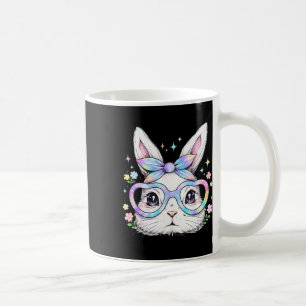 Frohe Ostertag Süßer Hase trägt Gles Mädchen Oster Kaffeetasse