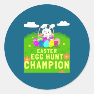 Frohe Ostertage Eier Hase Kaninchen Kinder Eggstat Runder Aufkleber