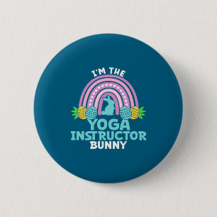 Frohe Ostertage Ich bin der Yoga-Lehrer Hase Button