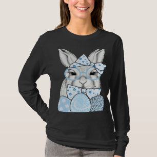 Frohe Ostertage Süße Hase Kaninchen Gesicht Tie Dy T-Shirt