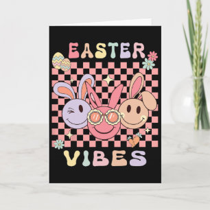 Frohe Ostervibes Hasen Kinder Kleinkind Mädchen Ju Karte