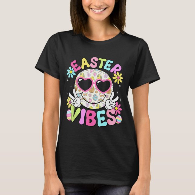 Frohe Ostervibes Süßer Hase Bubble Gum Fa T-Shirt (Vorderseite)