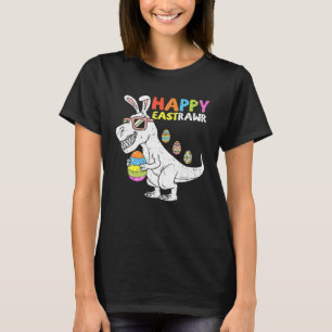 Frohe Ostrawr T Rex Osterhase Dinosaurier Eier Bo T-Shirt