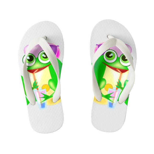 Frohe Party Frog Kid's Flip Flops (Fußbett)