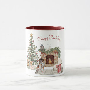 Frohe Pawlidays Hunde-Design - Bernhardiner Tasse