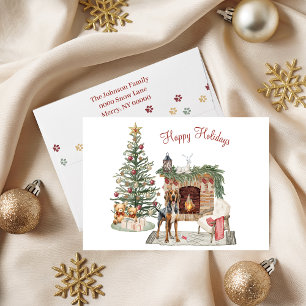 Frohe Pawlidays Hunde-Design - Bloodhound Feiertagskarte