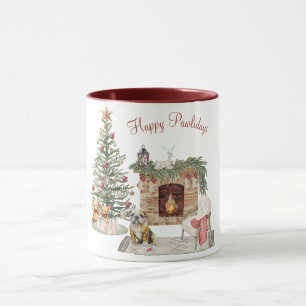 Frohe Pawlidays Hunde-Design- Englische Bulldogge Tasse