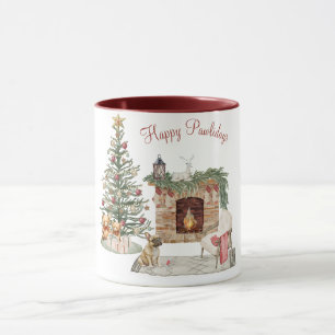 Frohe Pawlidays Hunde-Design - Französische Bulldo Tasse