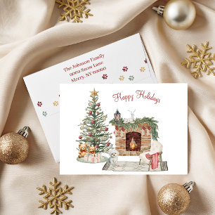 Frohe Pawlidays Hunde-Design - Malteser Feiertagskarte