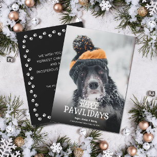 Frohe Pawlidays Hunde-Foto Weihnachten